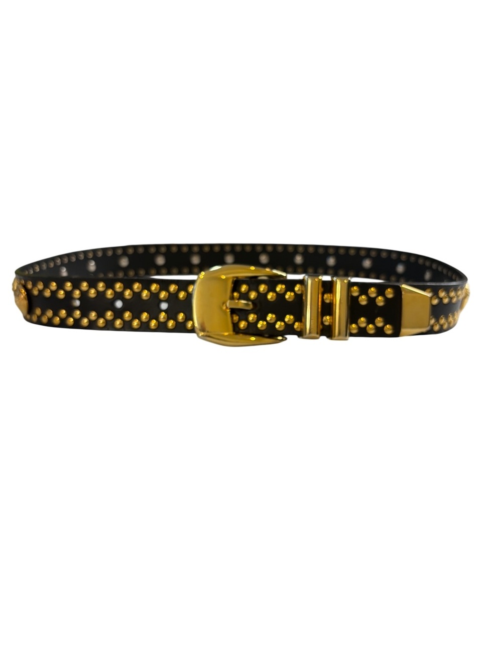 Rare Vintage Gianni Versace Medusa Studded Leather Belt - Picture 4 of 16